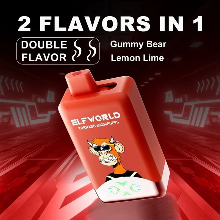 E40 Gummy Bear+Lemon Lime_ELFWORLD TORNADO 60000 E40 Gummy Bear+Lemon Lime_ELFWORLD TORNADO 60000
