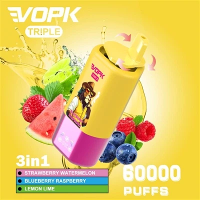 VOPK Triple 60000 Puffs L-Aħjar Tliet Esperjenza tal-Vape Flavor