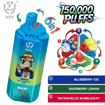 UZY 6-in-1 150K Sigarett Elettroniku Disposable|150000 Puffs, Sitt Qlib tat-T...