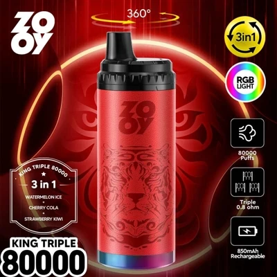 ZOOY KING 3-in-1 80000 Puff Disposable Vape: Innovazzjoni Teknoloġika U Anali...