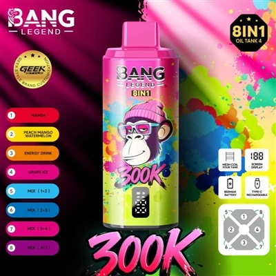 Bang Legend 300K – Timbotta l-Konfini tad-Durabbiltà Għas-sigaretti E-disponi...