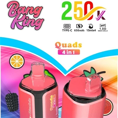 BANG KING Quads 250000 4IN1: Rivoluzzjoni ta' Tmiem Għoli- f'Vape Disposable