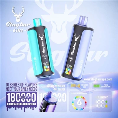 Stag Bar 6in1 180K Puffs: Apparat Wieħed Jagħmel Sitt Impjiegi, Dan Huwa Tass...