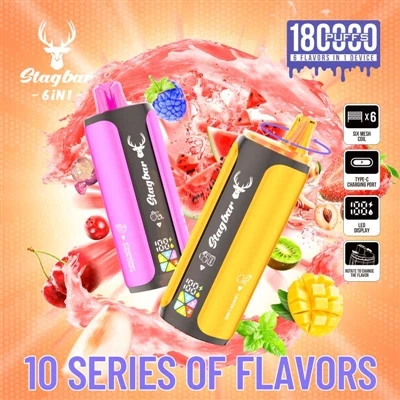 StagBar 6in1 180K Puffs Vape: Meta s-sigaretti E-M'għadhomx Monotoni, Imma Ji...