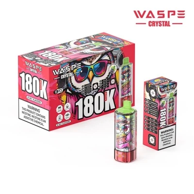 Waspe Crystal 8-f'-1 180,000 Puffs Vape: Eżempju Ewlieni Tal-'Multi-Era tal-I...