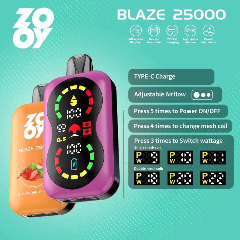 ZOOY VAPE BLAZE 25000puff