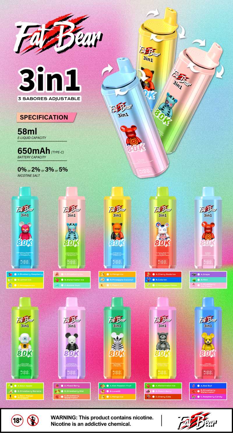 FAT BEAR 3 IN 1 80K good vape FAT BEAR 3 IN 1 80K good vape