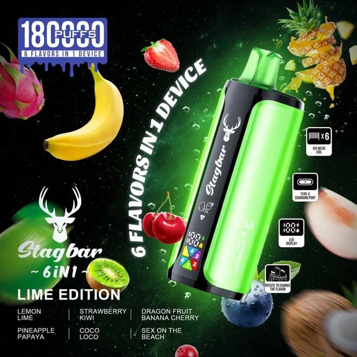 Stag Bar 6in1 180K Puffs Vape high quality Stag Bar 6in1 180K Puffs Vape high quality