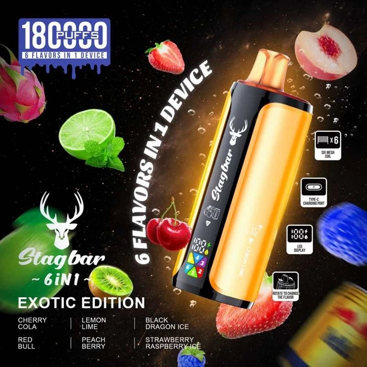 StagBar 6in1 180K Puffs Vap factory StagBar 6in1 180K Puffs Vap factory