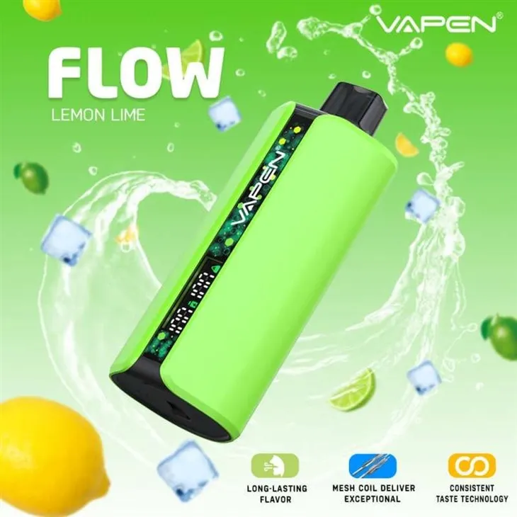vapen flow 40k puff vape lemon lime_VAPEN FLOW 40000